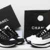 샤넬 믹스드파이버 한정판 스니커즈 금장CC
