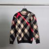 버버리 기사자수 사선체크 니트