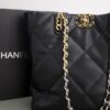 샤넬 [Chanel] 수입고급 Chanel 19 Shopping Bag Shiny Lambskin & Gold Black