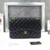 샤넬 클래식 라지 캐비어 블랙 금장