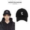 우영미 WYM로고 볼캡(블랙)