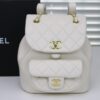 샤넬 24SS 듀마 백팩 원포켓 스몰 카프스킨 화이트