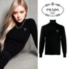프라다 밀라노 자수 커플 터틀넥