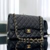 샤넬 클래식 플랩백 램스킨 블랙 금장 라지 A58600