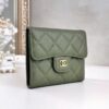 샤넬 클래식 캐비어 플랩 월릿 카키 그린 금장 AP0231