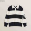 톰브라운 럭비 스트라이프 폴로 니트