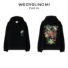 우영미 야자수 그래픽 후드(블랙)