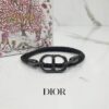 디올 CD 아이콘 브레이드 가죽 더블 팔찌