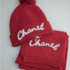 샤넬 [Chanel] 로고 니트 모자 목도리 윈터 세트