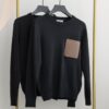 로에베 수입고급 레더 포켓 라운드 니트