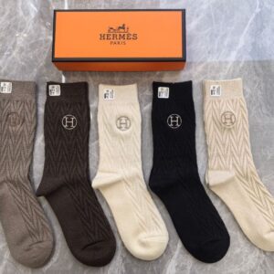 에르메스 웨이브 패턴 Set 5종 양말