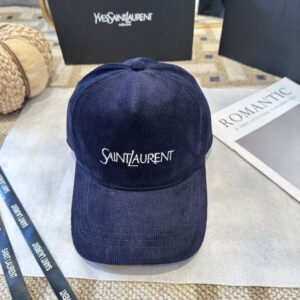 생로랑 골덴블루 시그니처 모자