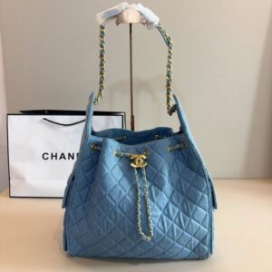샤넬 25백 스몰 핸드백 라이트 블루 데님 & 골드메탈