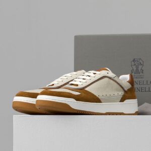 브루넬로쿠치넬리 [BRUNELLO CUCINELLI] 수입프리미엄급 카프스킨 스웨이드 배스킷 스니커즈