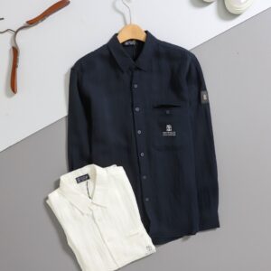 브루넬로쿠치넬리 [ B*unello Cucinell ] 로고 린넨셔츠