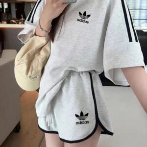 아디다스 불꽃자수 세줄 트레이닝 세트