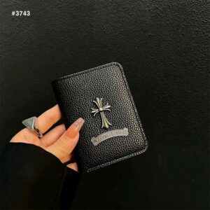 크롬하츠 타이니 크로스 엠보레더 반지갑