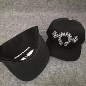 크롬하츠 홀스슈 데님 베이스볼 캡 블랙