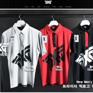 PXG 트라이자 빅로고 하프셔츠