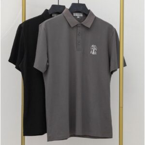 브루넬로쿠치넬리 [Brunello Cucinelli] 브루넬로쿠치넬리 로고 반팔 카라티셔츠