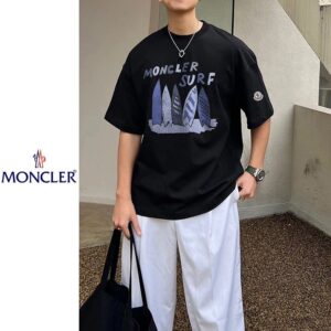 몽클레어 서핑 프린트 코튼 티셔츠(수입)