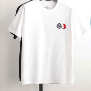 몽클레어 [MONCLER] 자수 트라이컬러 로고 코튼 티셔츠