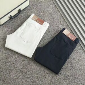 로로피아나 신상 자수로고 스판 코튼팬츠