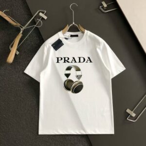 프라다 신상 헤드셋 레트링로고 코튼 라운드