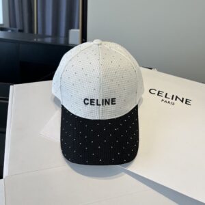 셀린느 비즈 심볼 로고 자수 모자