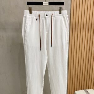 로로피아나 자수 베이직 밴딩 린넨 팬츠