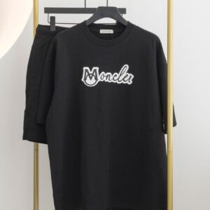 몽클레어 더블 칼라 코튼 티셔츠 하프팬츠 셋