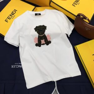 팬디-FENDI 여성용 크루넥 Itina 패치 면티셔츠-2027