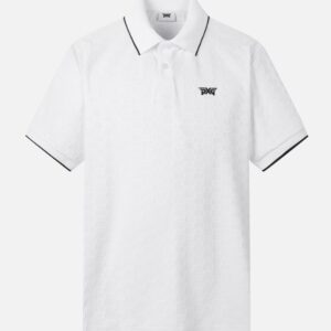PXG- MEN JACQUARD PATTERN COLLAR SHORT SLEEVE