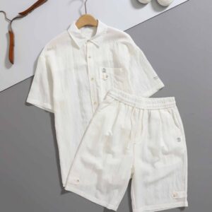 브루넬로쿠치넬리 [ B*unello Cucinell ] 루즈핏 로고 반팔셔츠 & 쇼츠 SET