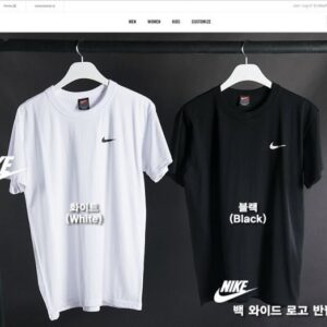 나이키 백 와이드 로고 반팔 티셔츠