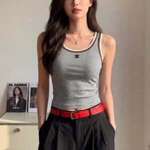 셀린느 삼배색 민소매 나시